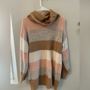 Debut Block Color Sweater Dress